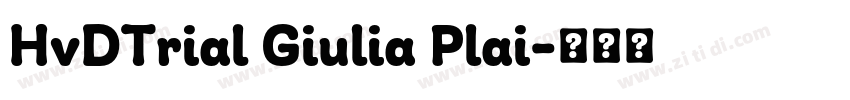 HvDTrial Giulia Plai字体转换